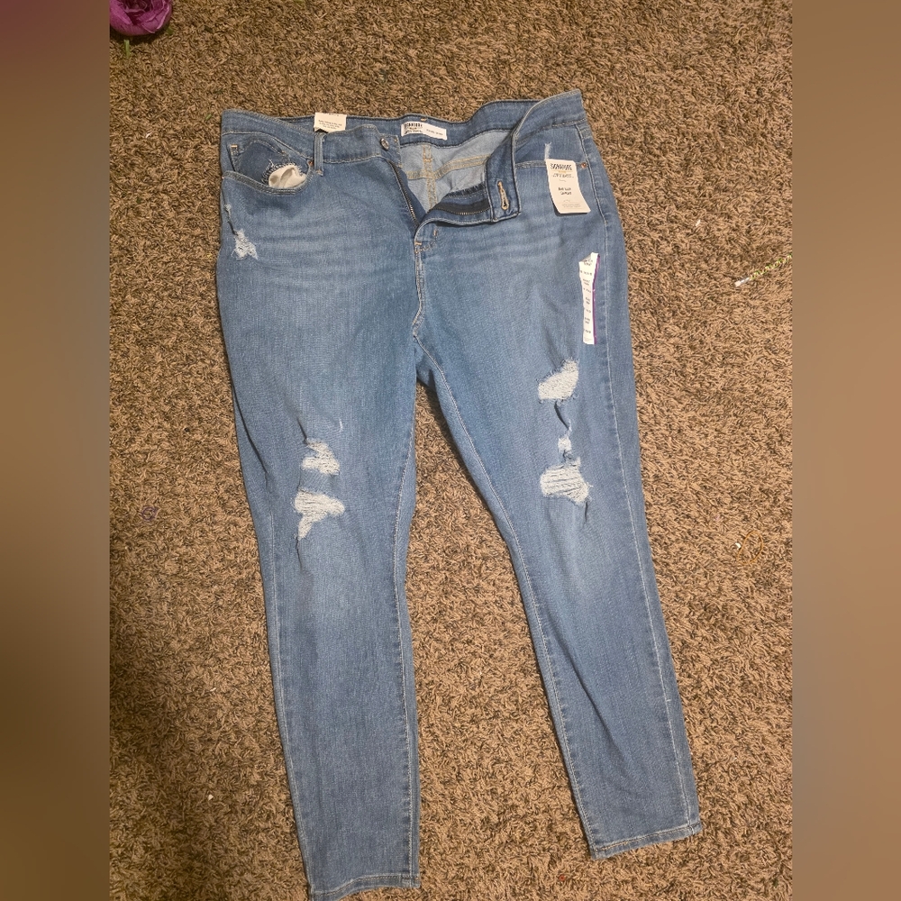 Levi's Blue Distressed Mid Rise Skinny Jeans Sz. 18s